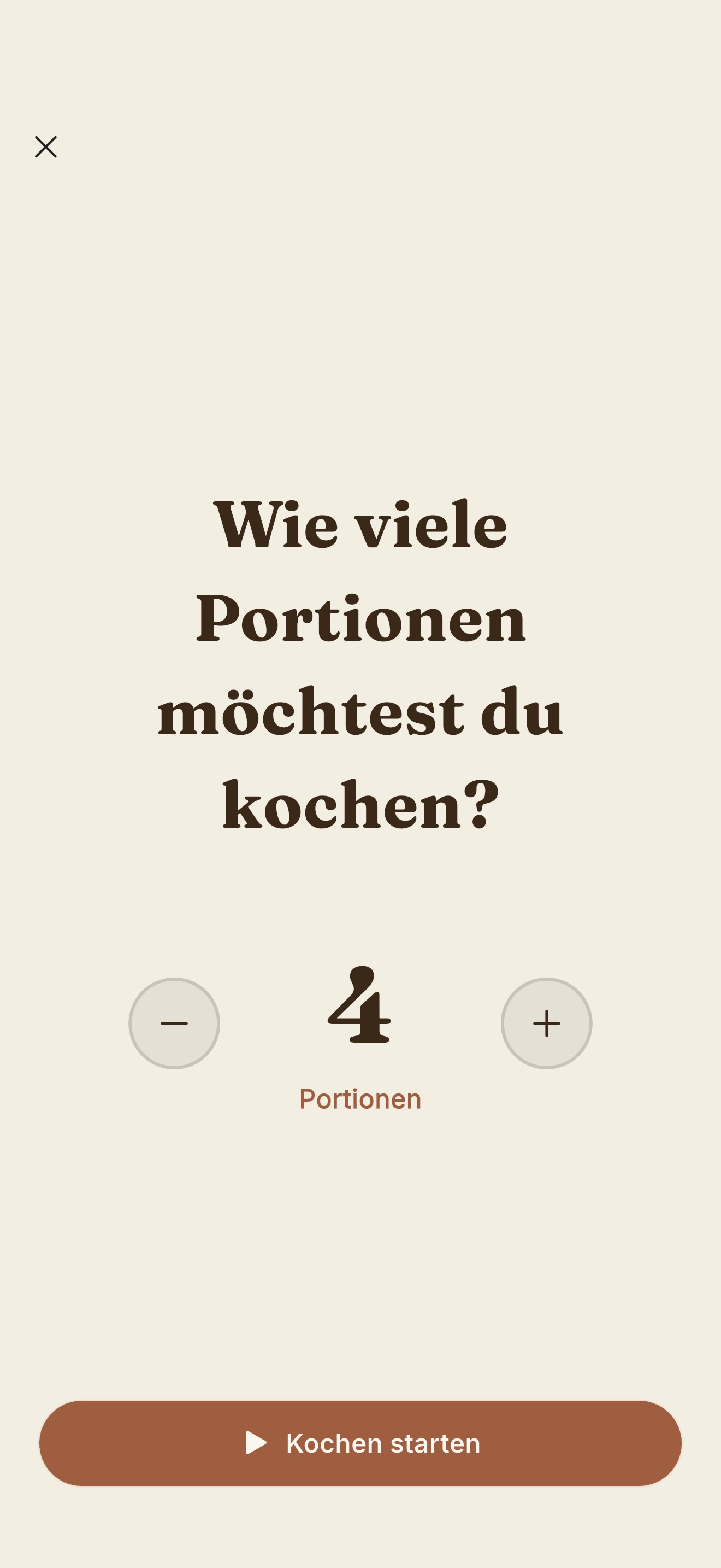 Cove geführter Kochmodus mit Schritt-für-Schritt-Anleitung und Countdown-Timer auf dem iPhone