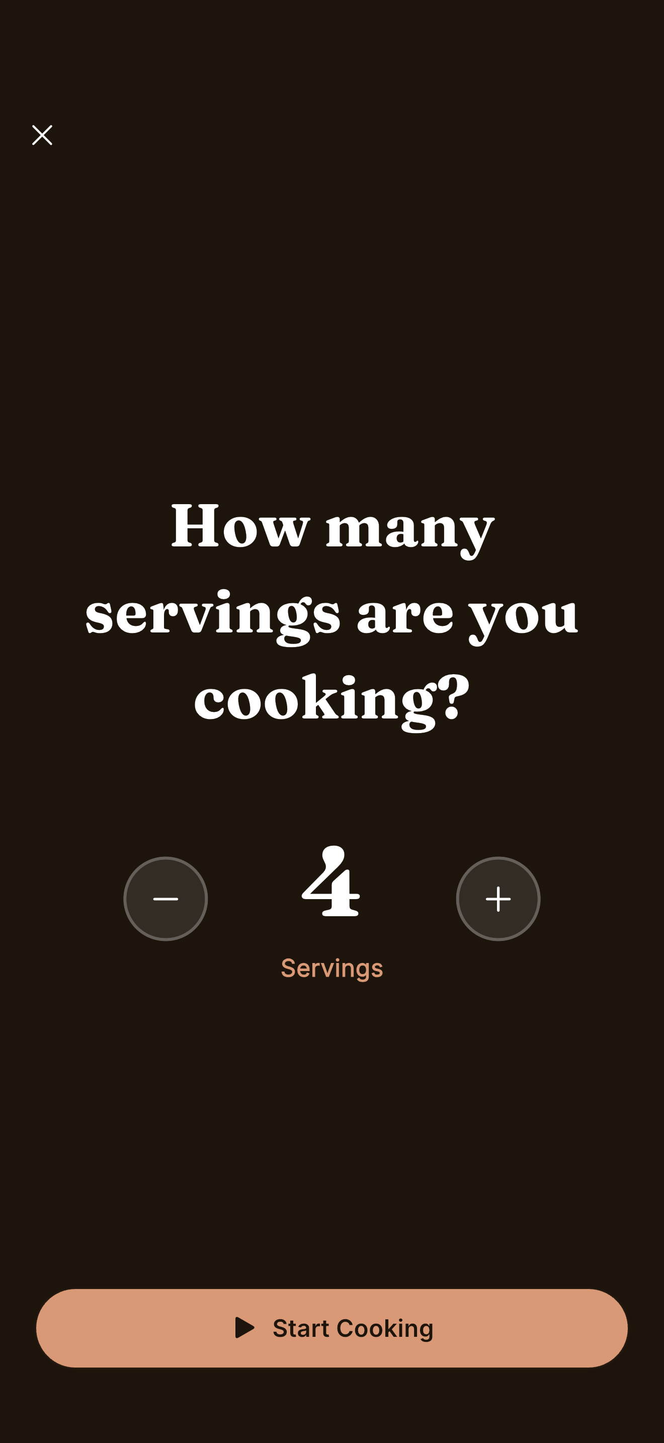 Cove guided cooking mode with step-by-step instructions and countdown timer on iPhone