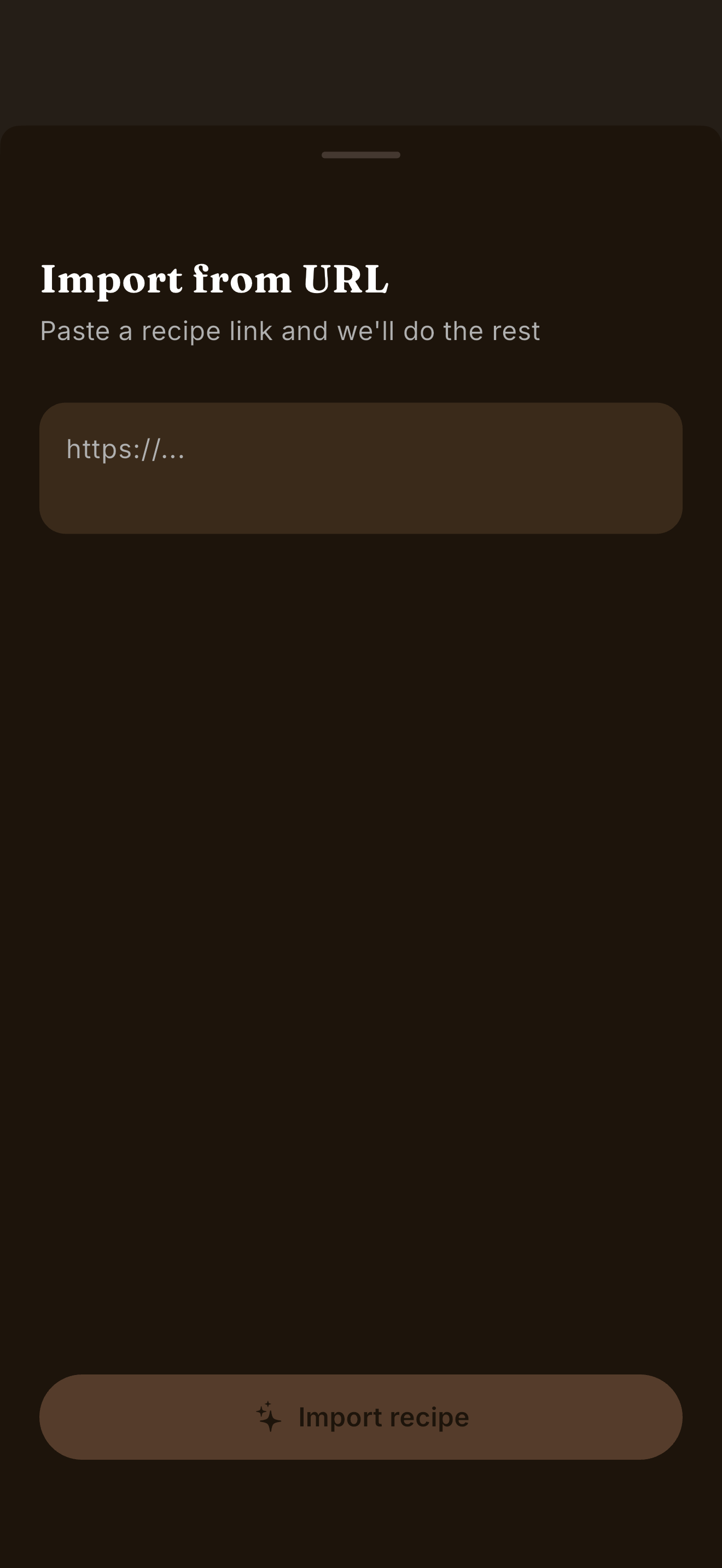 Cove share and import pulling ingredients and steps from a shared recipe link into the cookbook